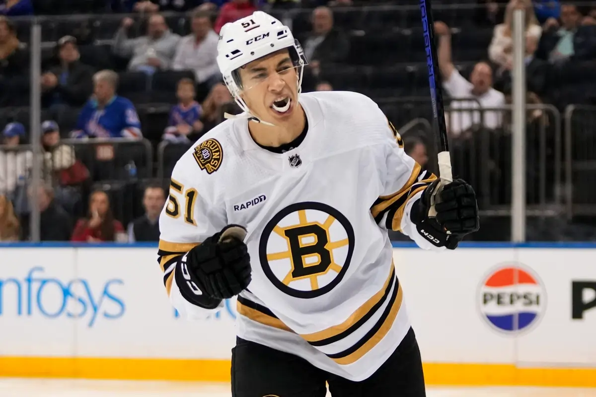 Bruins’ Matt Poitras Gives Surprising Update After Freak Play